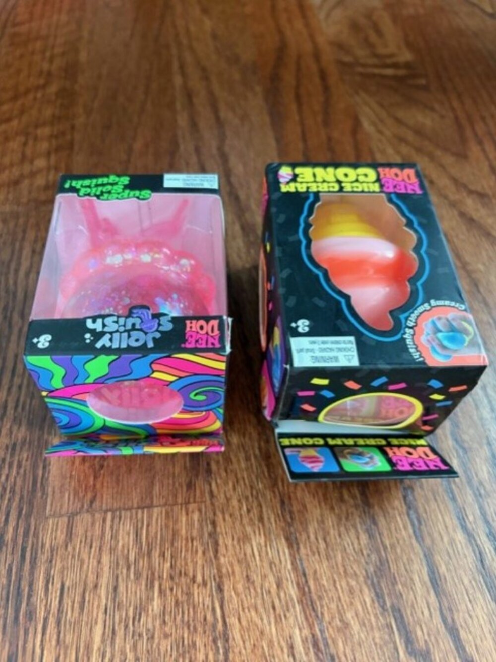 Schylling NeeDoh Orange Nice Cream Cone & Pink Jellyfish Squishy Fidget Toy Set - Picture 4 of 7